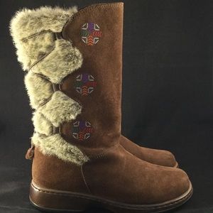 Dansko “Fyodora” Fur Mocs Boots Size 8